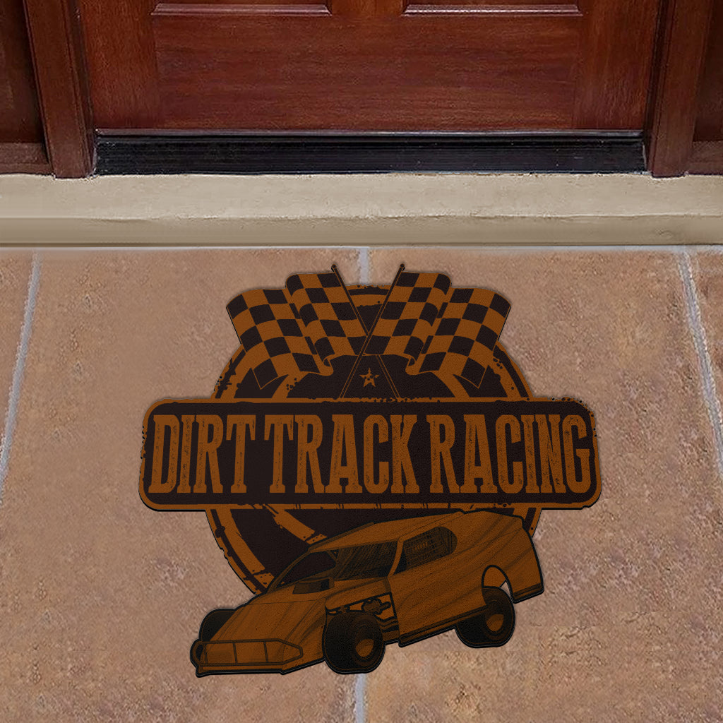 Custom shaped dirt modified door mat