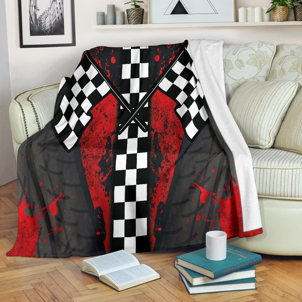 Racing Checkered Flag Blanket