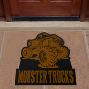 Custom Shaped Monster Trucks Door Mat