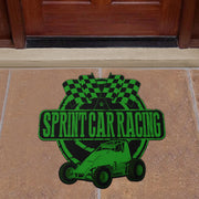 Custom shaped sprint car non-wing door mat