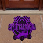 Custom shaped sprint car non-wing door mat