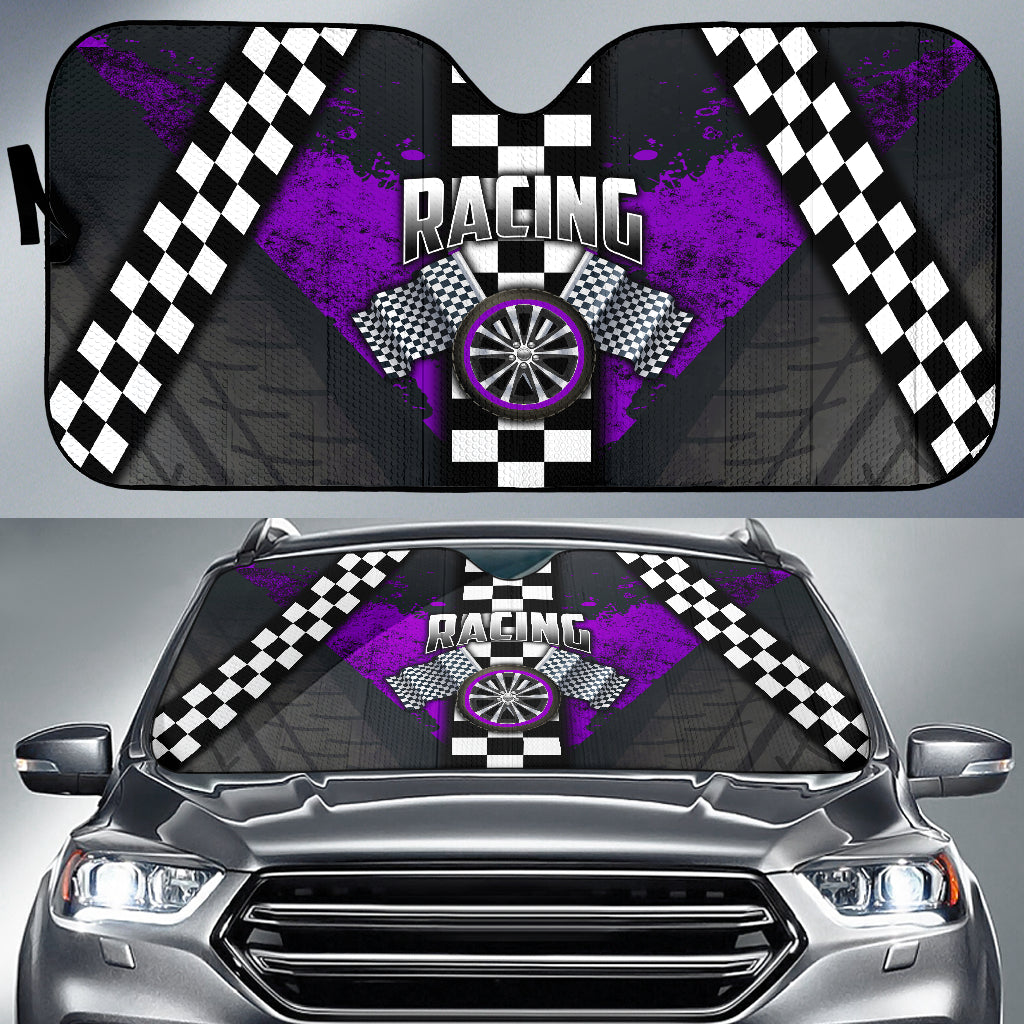 Racing Windshield Sun Shade Purple