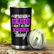 dirt track racing girlfriend tumbler