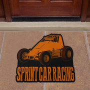 Custom shaped sprint car non-wing door mat