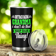 dirt track racing grandma tumbler