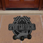 Custom shaped sprint car non-wing door mat