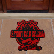 Custom shaped sprint car door mat