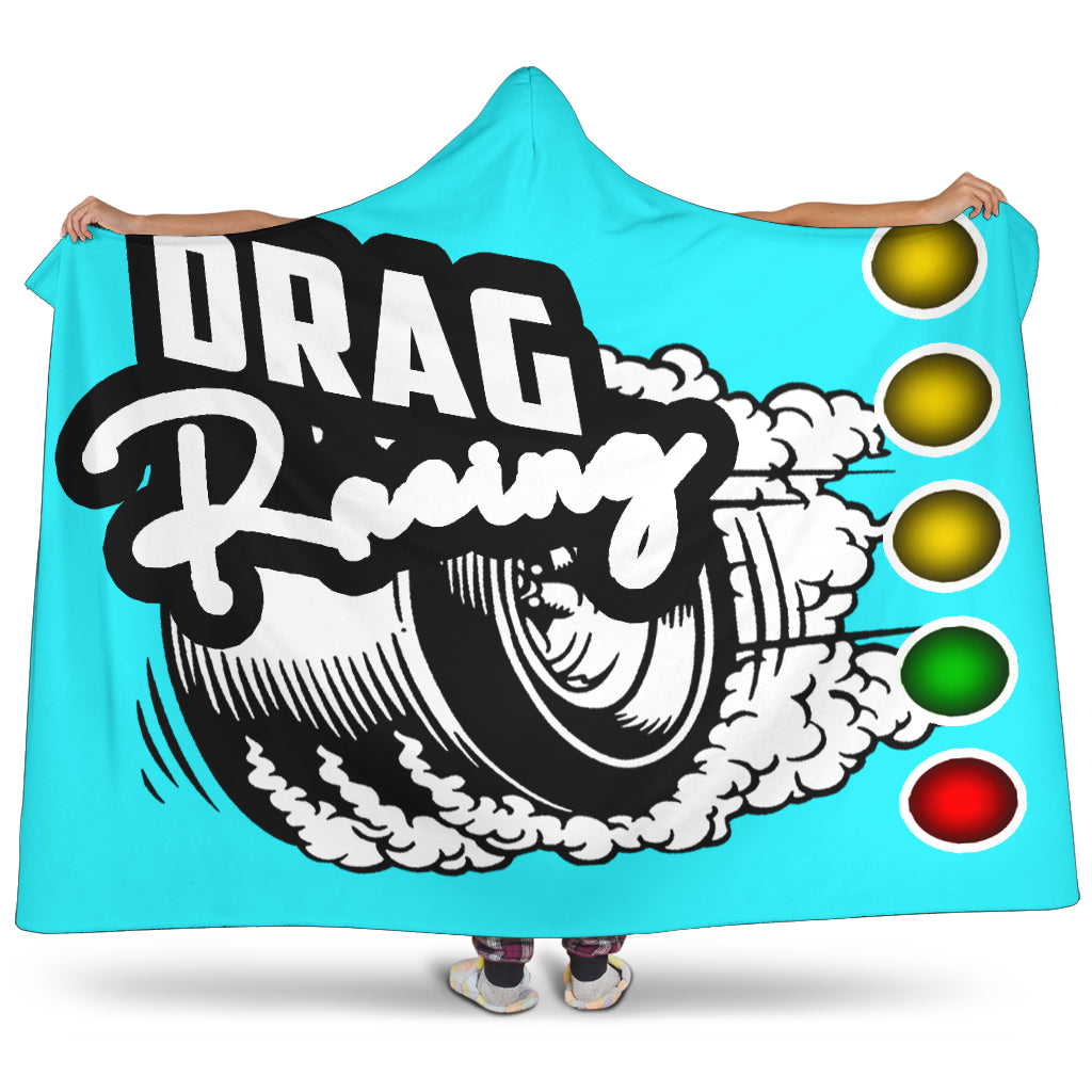 Drag Racing Hooded Blanket