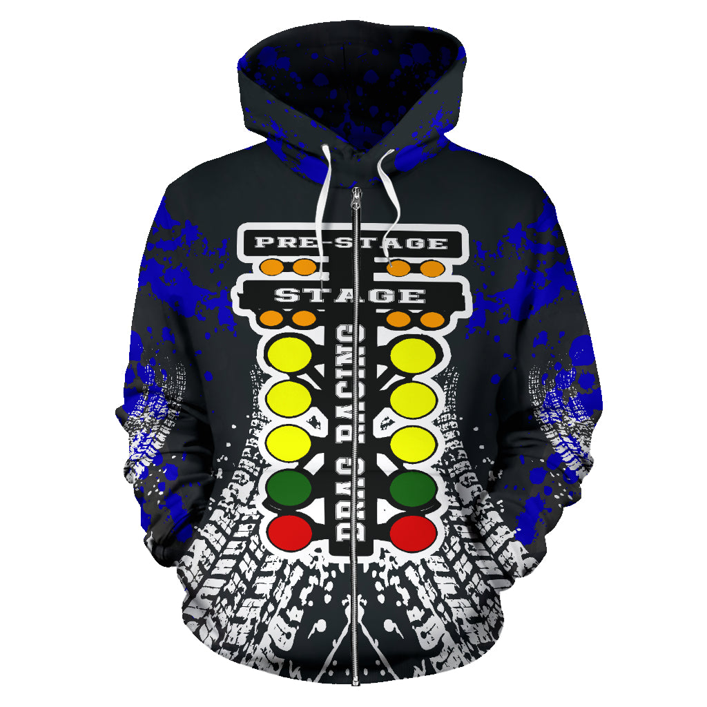 Drag Racing Zip Up Hoodie RBNB