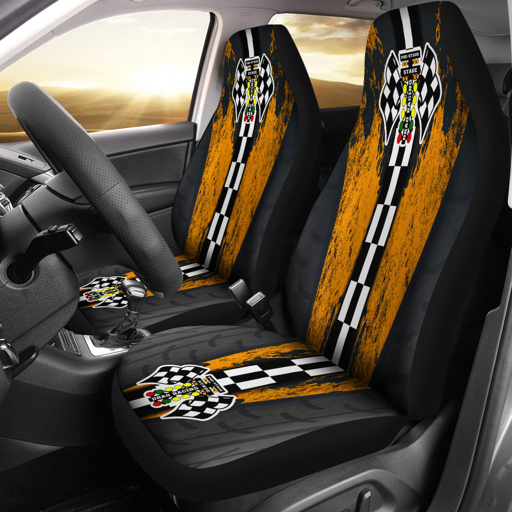 Drag Racing Seat Covers Orange (Set of 2)