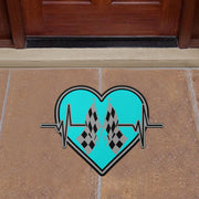Custom Shaped Racing Heartbeat Door Mat