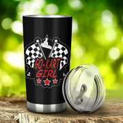 Go-kart racing girl tumbler
