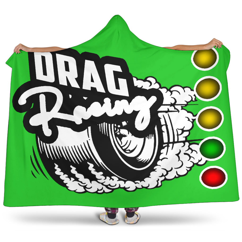 Drag Racing Hooded Blanket