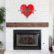 Drag Racing Heartbeat Metal Sign