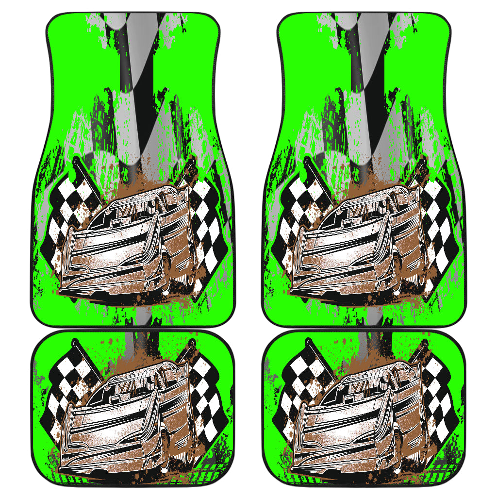 Dirt Racing Late Model Pistachio Car Mats (Set Of 4)