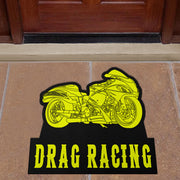 Custom Shaped Drag Racing Bike Door Mat