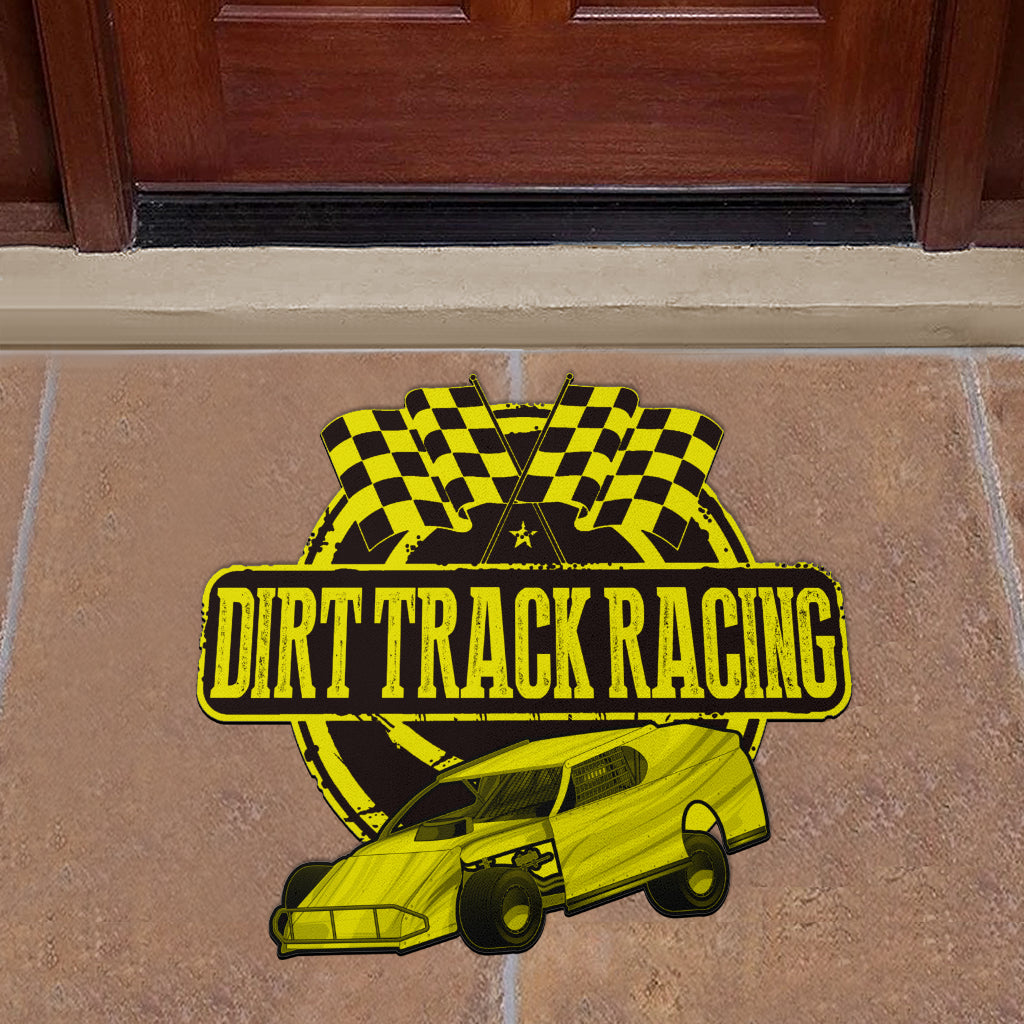 Custom shaped dirt modified door mat