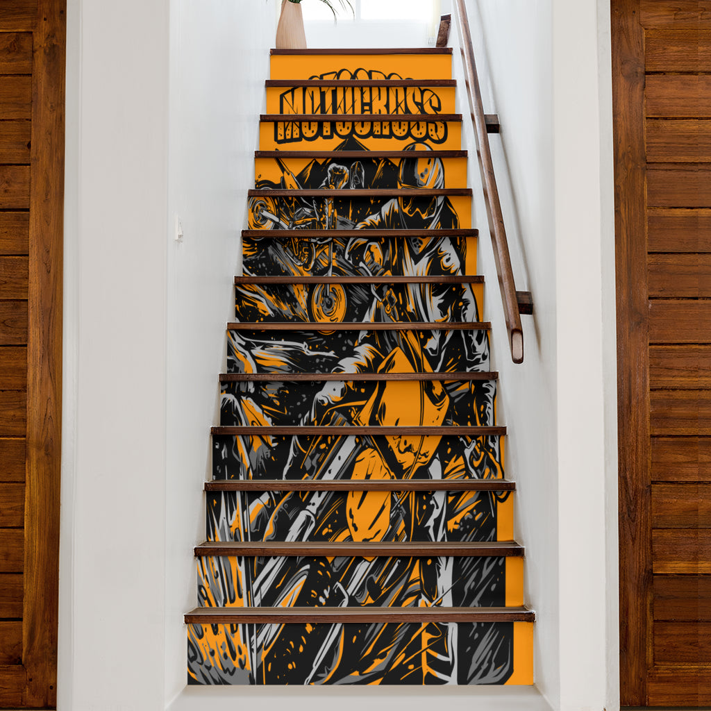 Motocross Stair Stickers