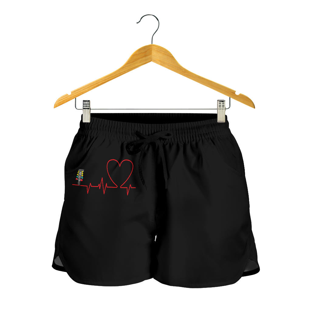 Drag Racing Heartbeat Women's Shorts