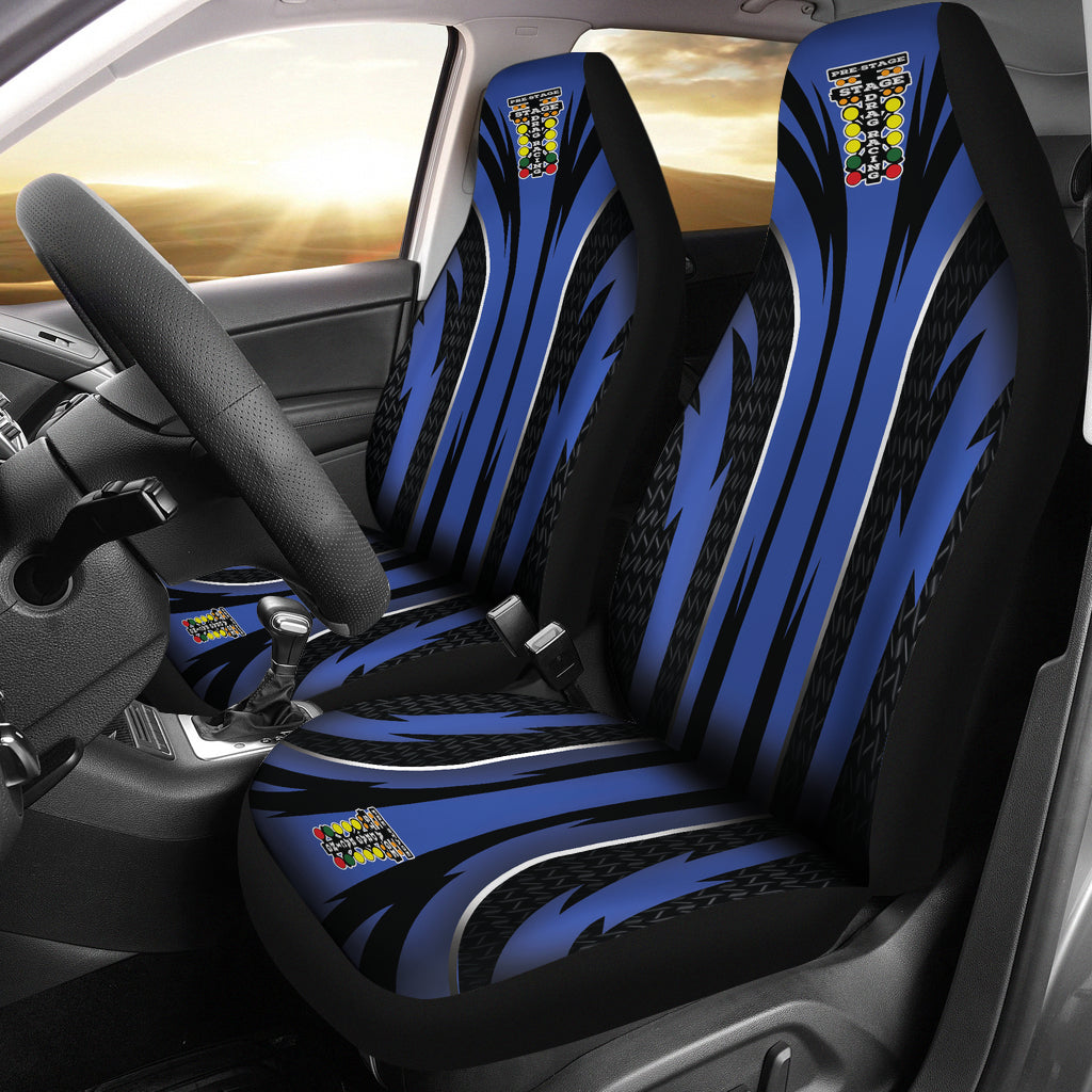 Drag Racing Seat Covers Purple (Set of 2)