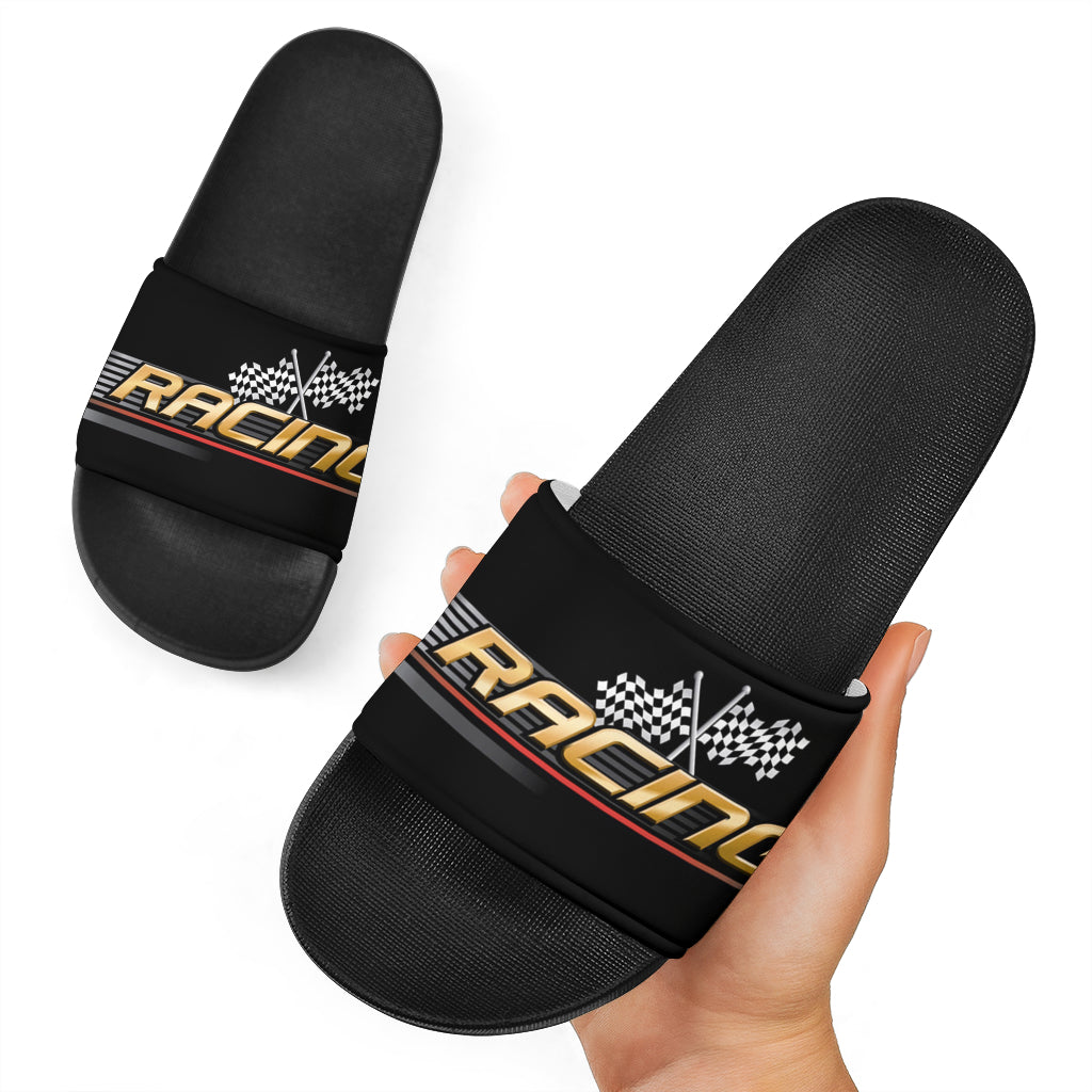 Sprint Car Racing Slide Sandals Green