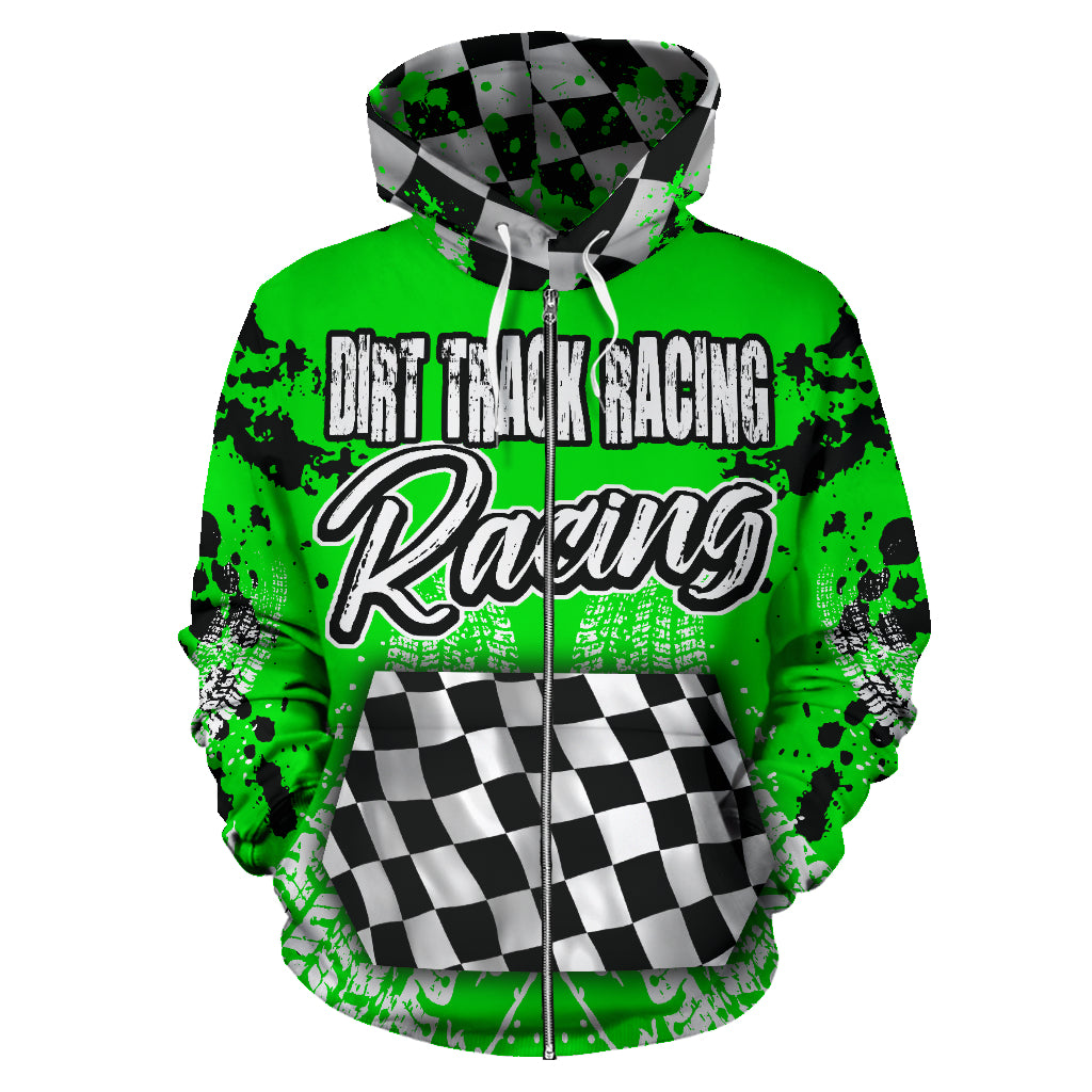 Dirt Track Racing Zip Up Hoodie RBNPis