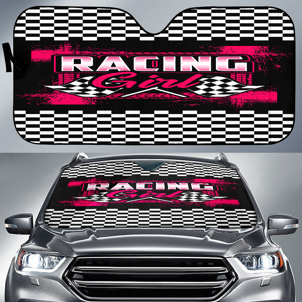 Racing Girl Windshield Sun Shade