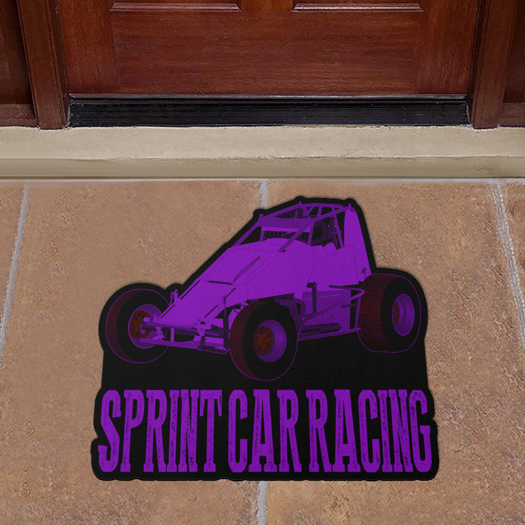 Custom shaped sprint car non-wing door mat