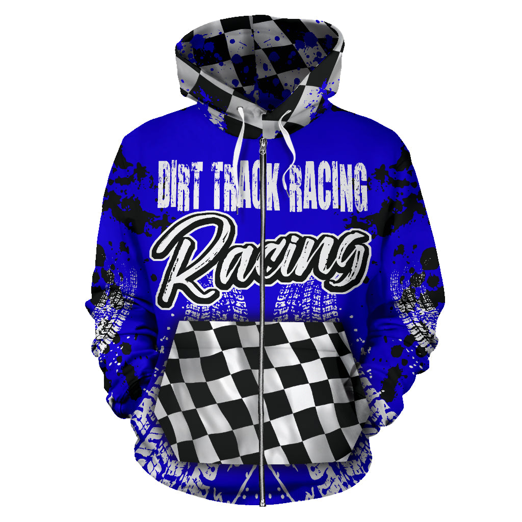 Dirt Track Racing Zip Up Hoodie RBNB
