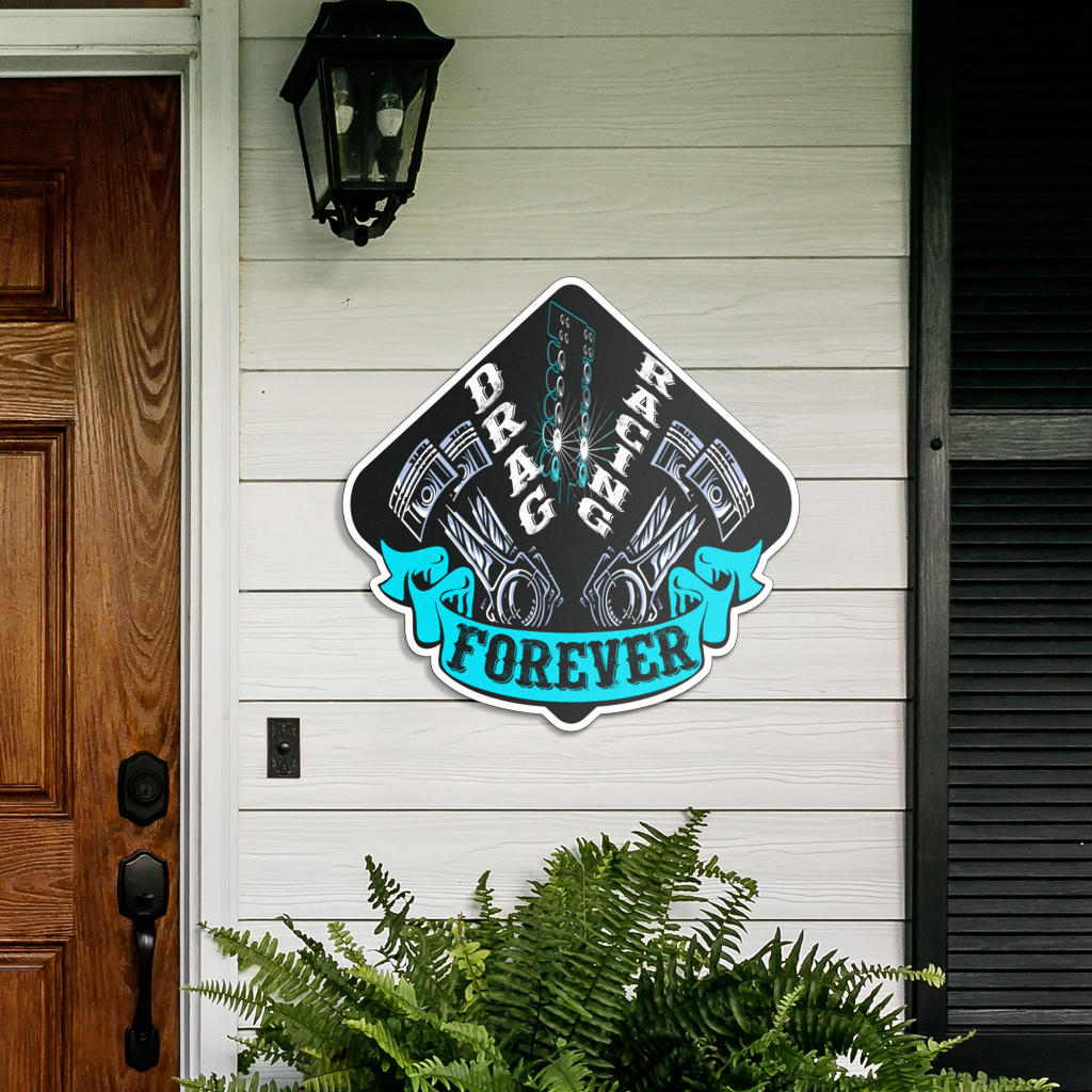 Drag Racing Forever Metal Sign