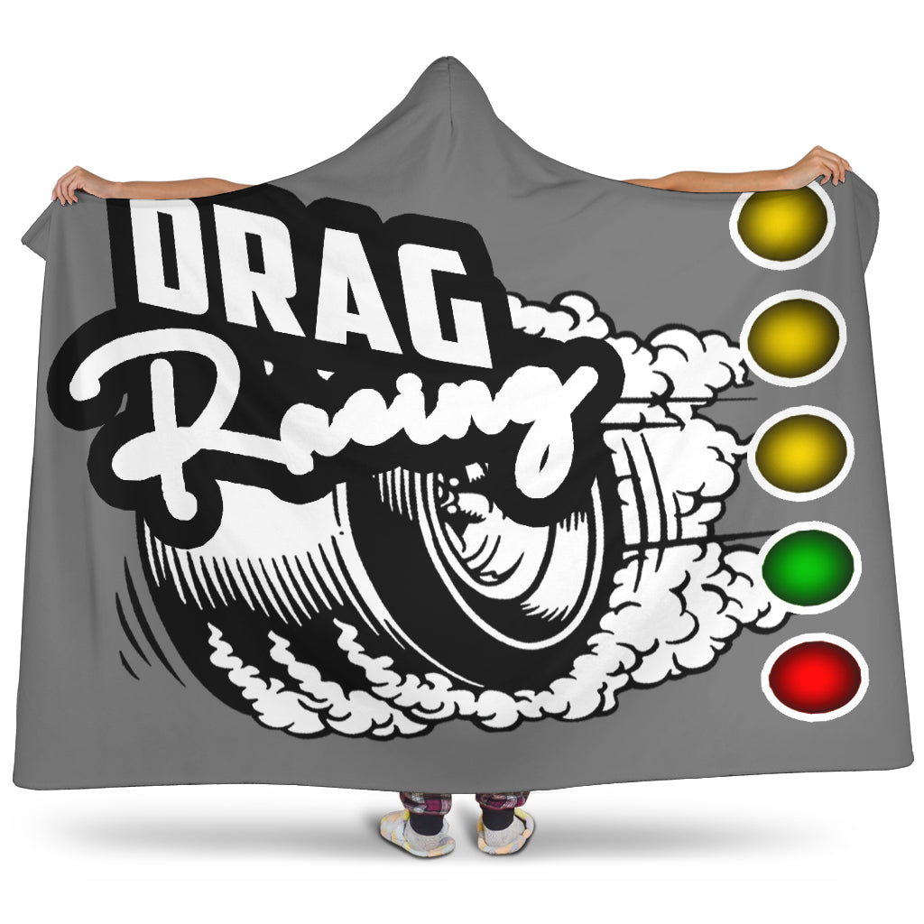 Drag Racing Hooded Blanket