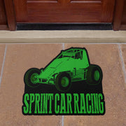 Custom shaped sprint car non-wing door mat
