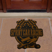 Custom shaped sprint car door mat