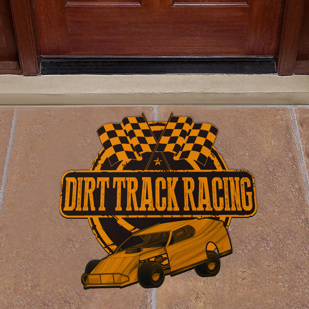 Custom shaped dirt modified door mat