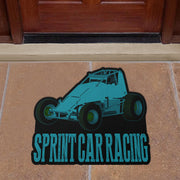 Custom shaped sprint car non-wing door mat
