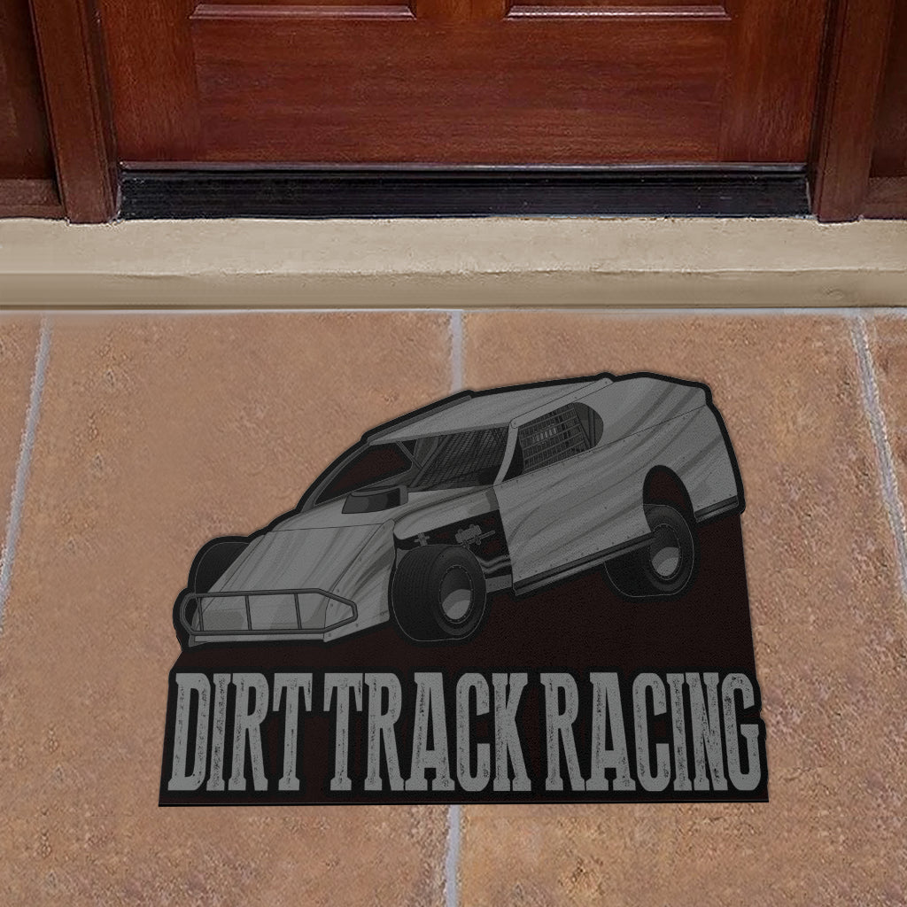 Custom shaped dirt modified door mat