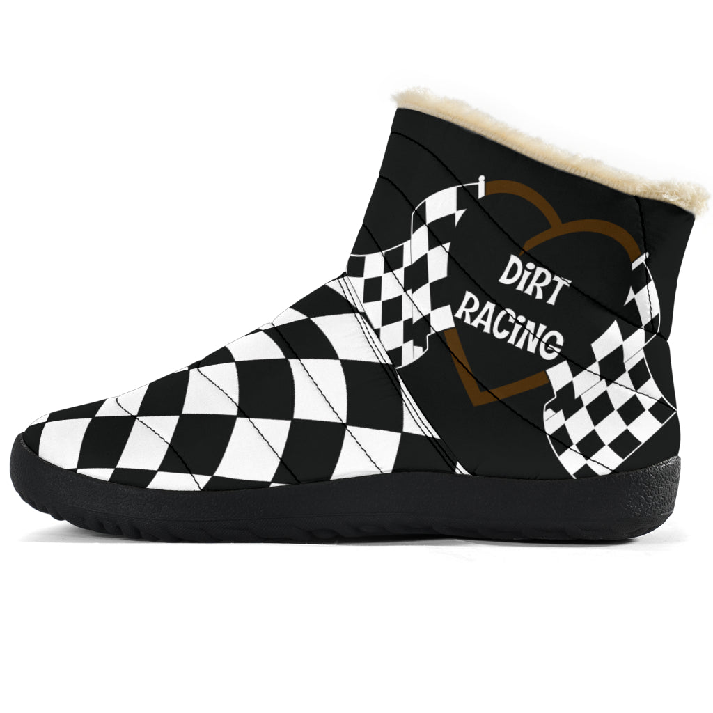 Racing Heart Cozy Winter Boots