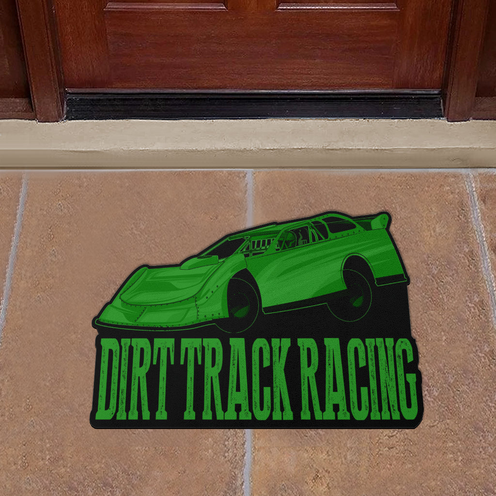 Custom shaped late model door mat