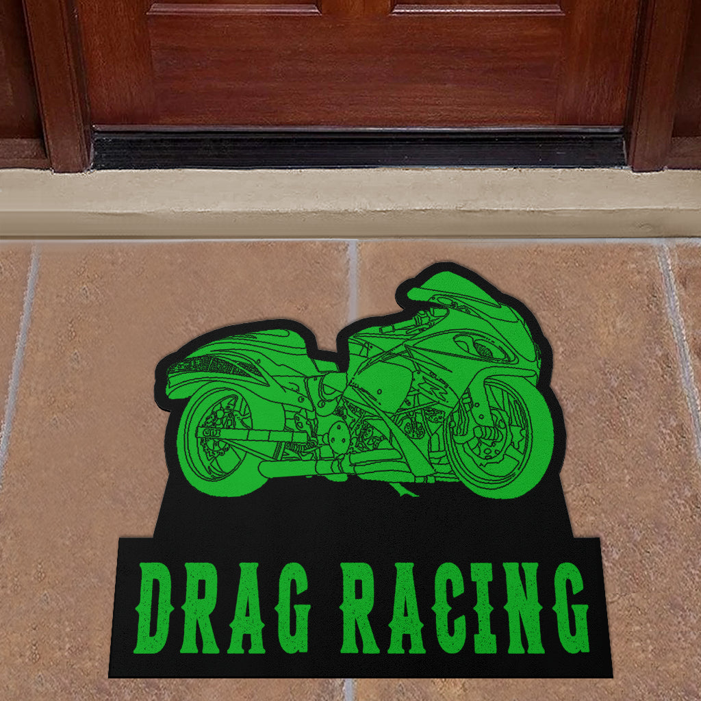 Custom Shaped Hayabusa Bike Door Mat