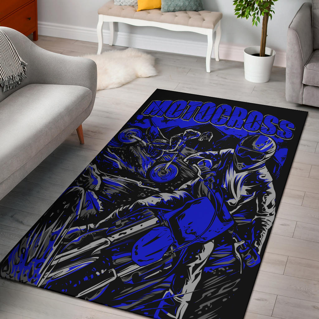 Motocross Rug Blue
