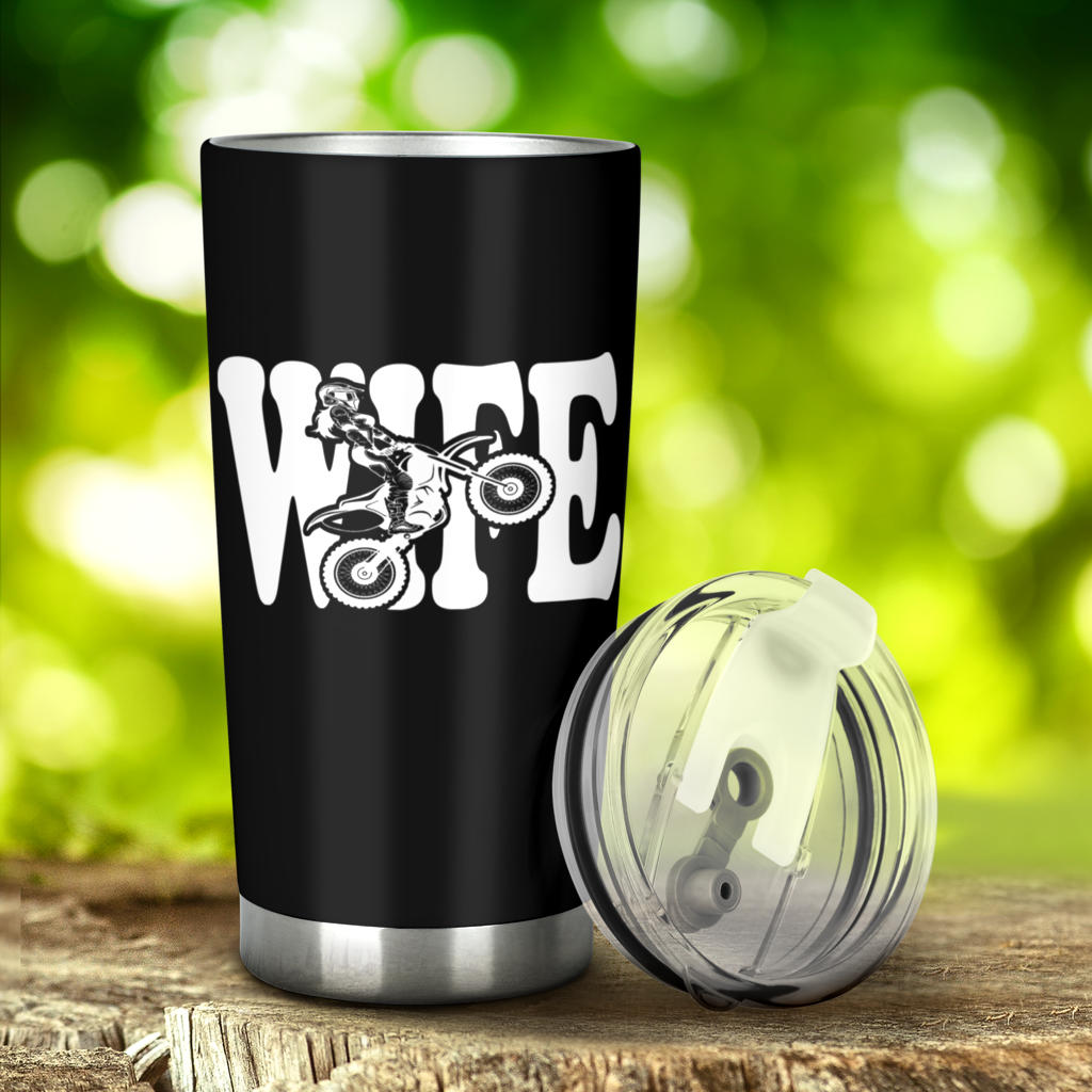 motocross wife tumbler