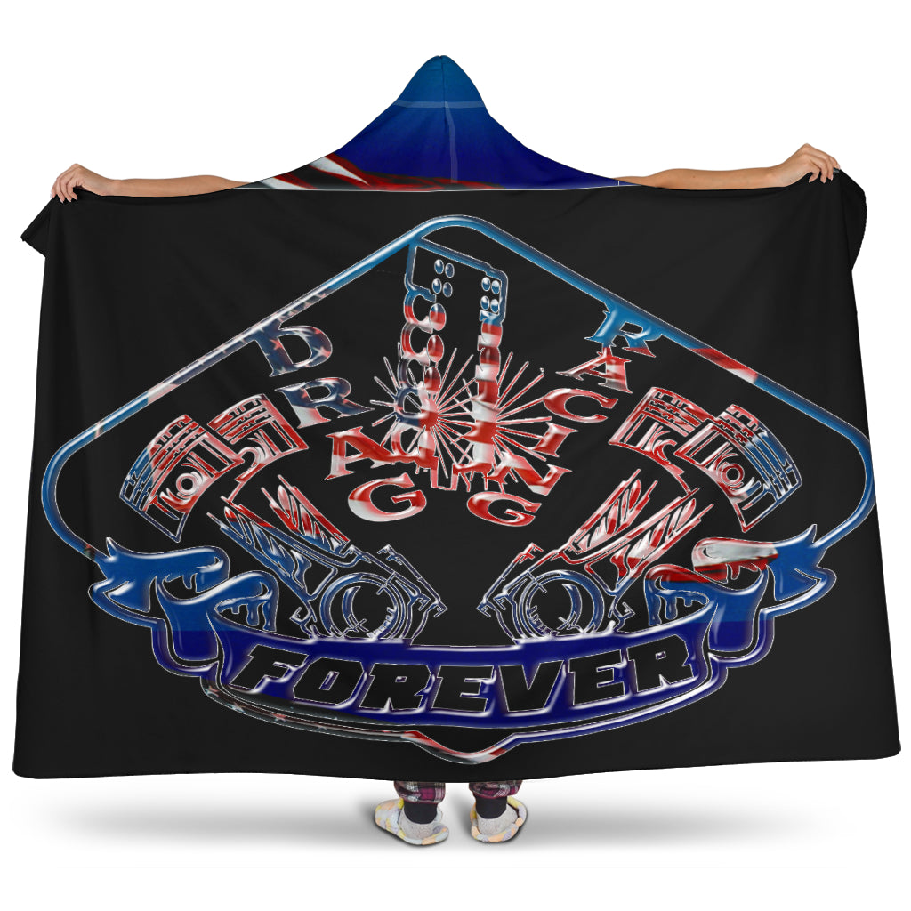 Drag Racing Forever USA Hooded Blanket