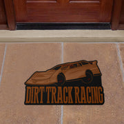 Custom shaped late model door mat