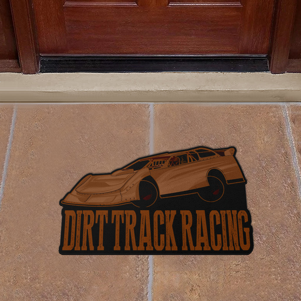 Custom shaped late model door mat