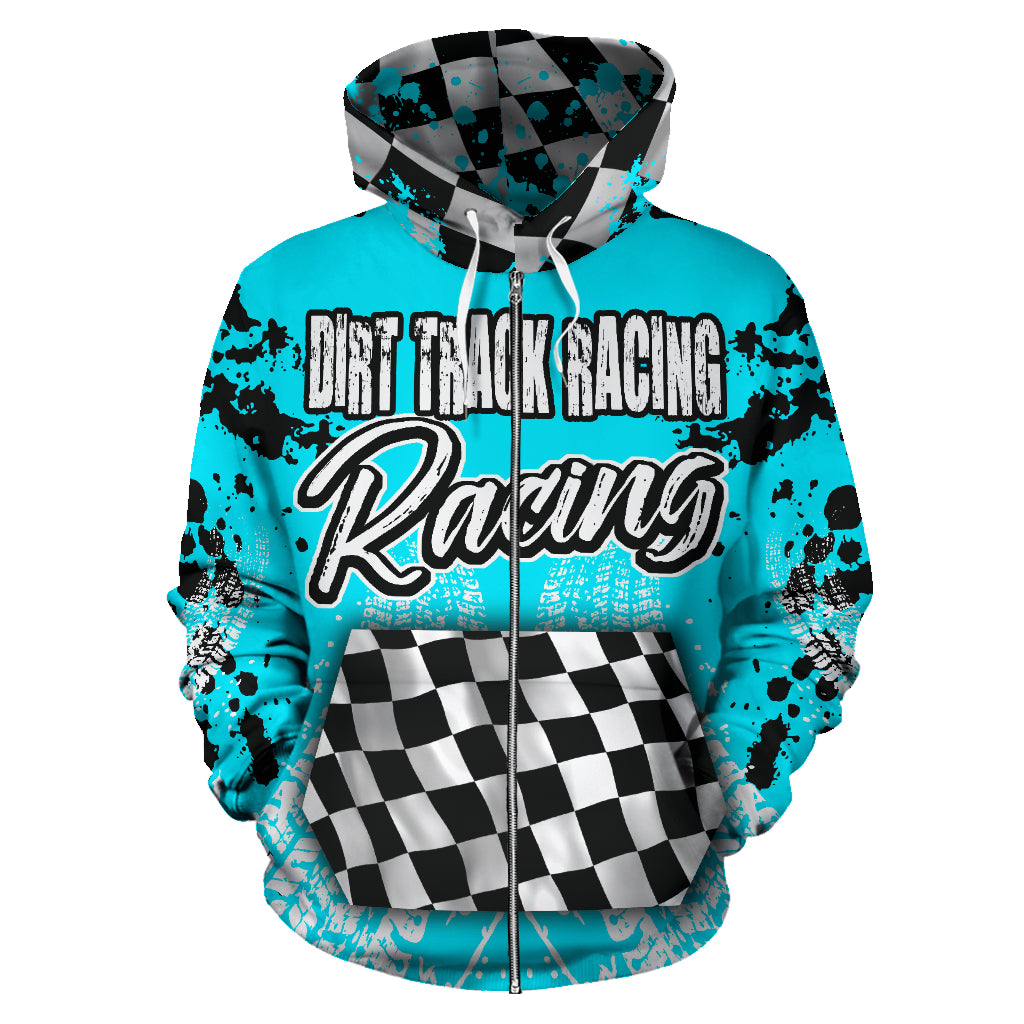 Dirt Track Racing Zip Up Hoodie RBNCB