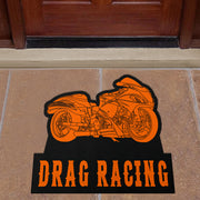 Custom Shaped Drag Racing Bike Door Mat