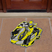 Custom shaped kart racing door mat