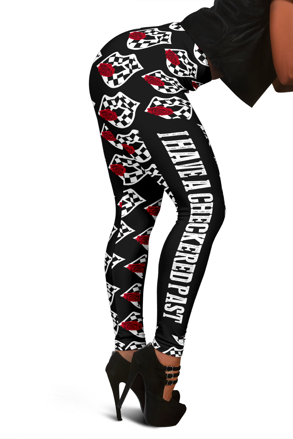 racing checkered Leggings