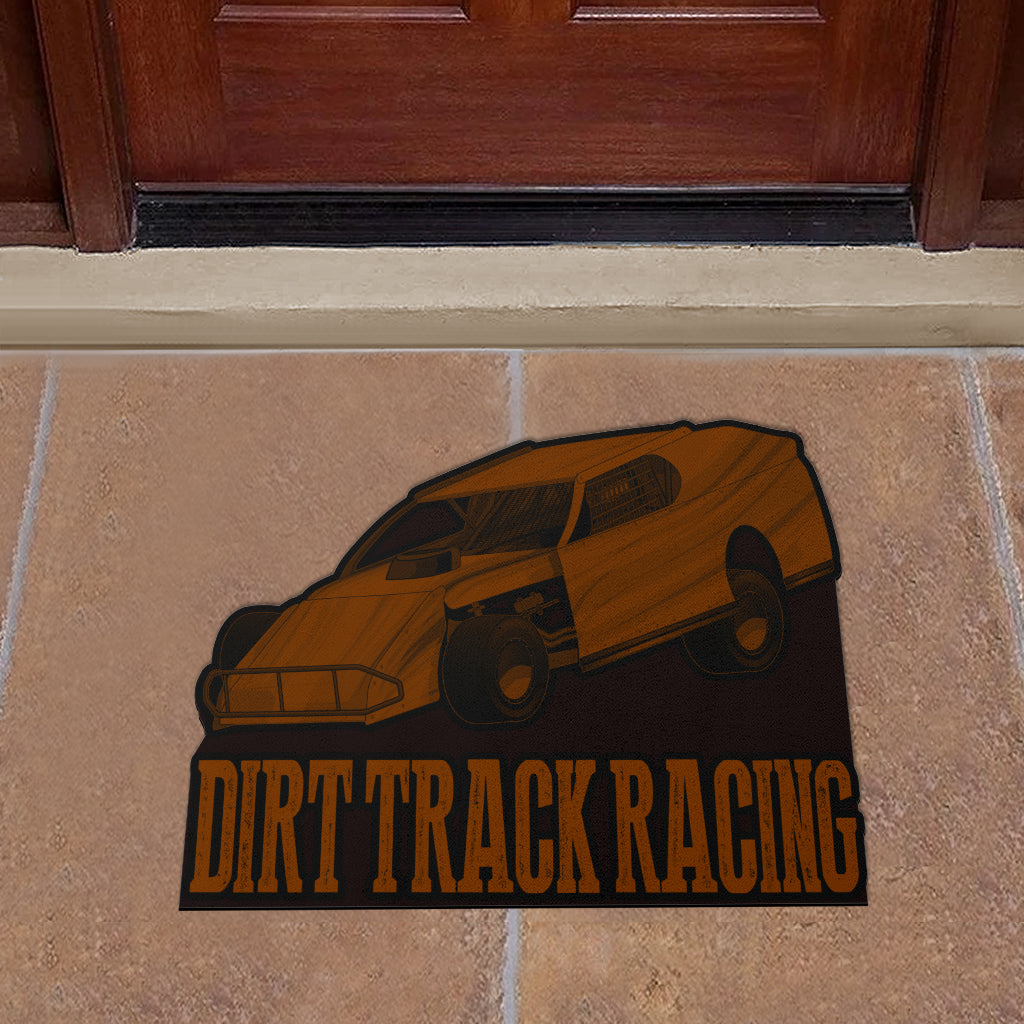 Custom shaped dirt modified door mat