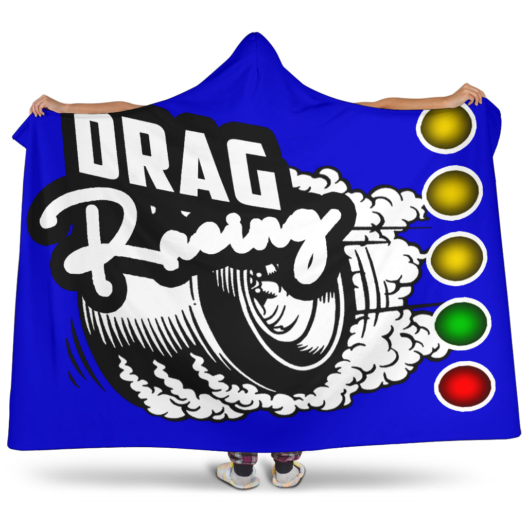 Drag Racing Hooded Blanket